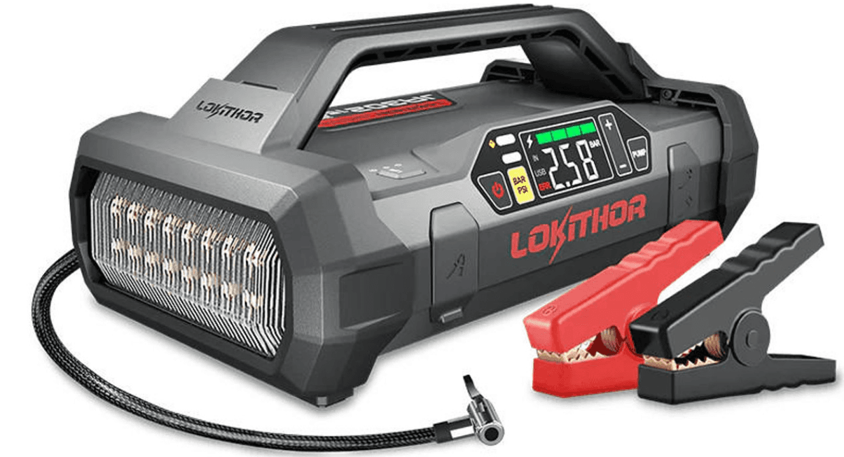 LOKITHOR JA302 Jump Starter with Air Compressor