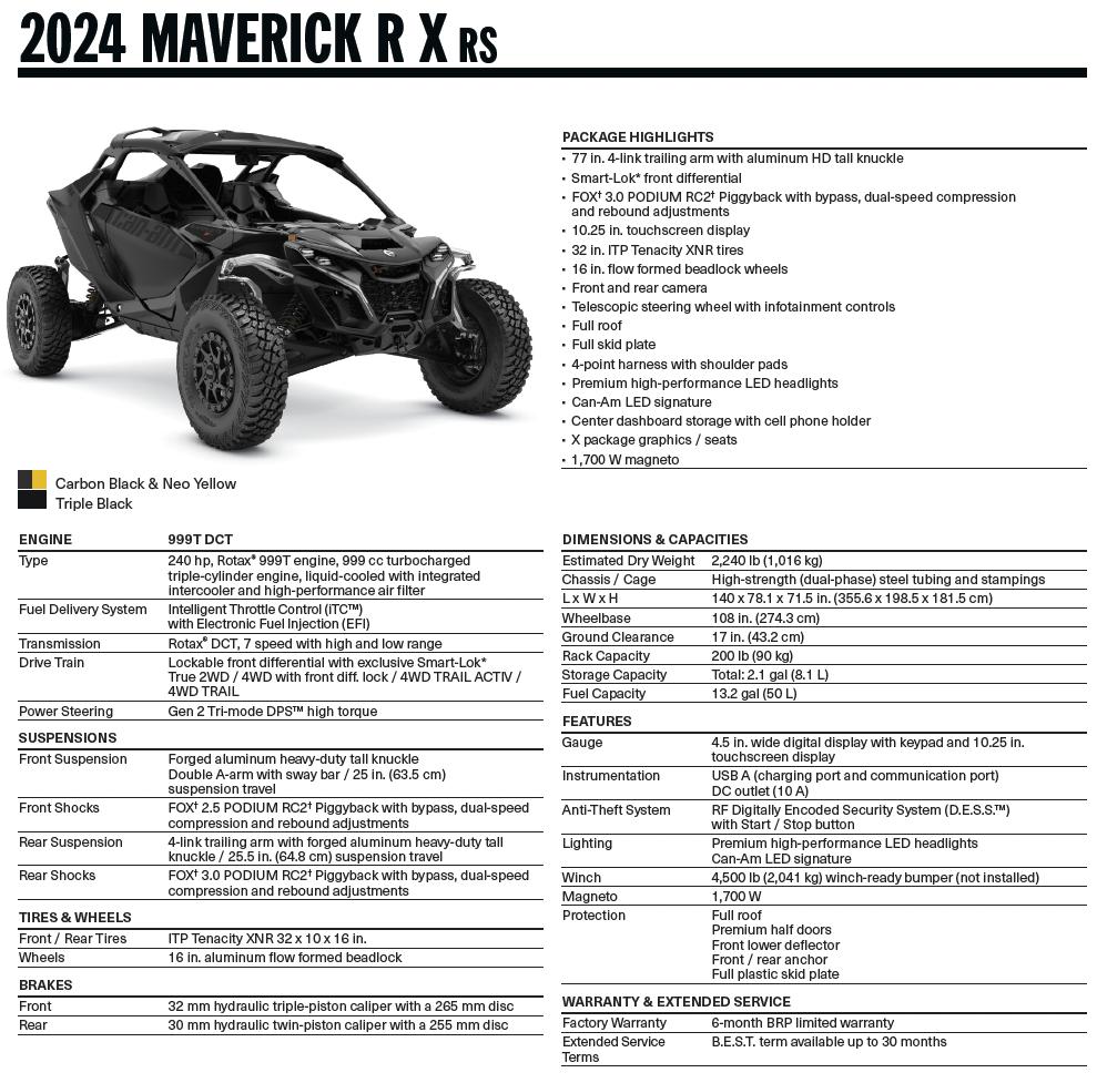 2024 Can-Am® Maverick R 999T DCT